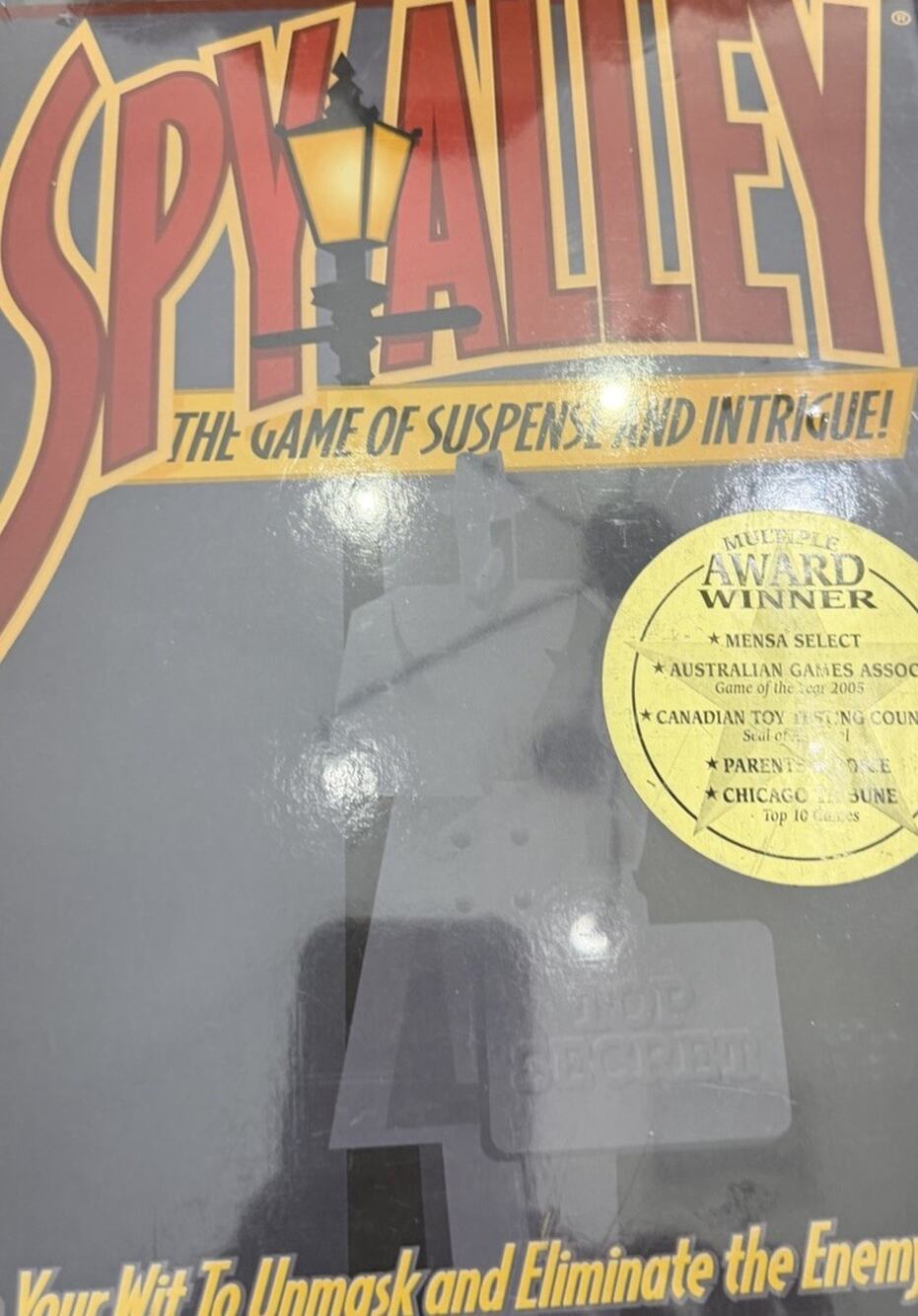 SPY ALLEY Strategy Board Game -- SEALED Family Game Night - Fun Spies, Mystery